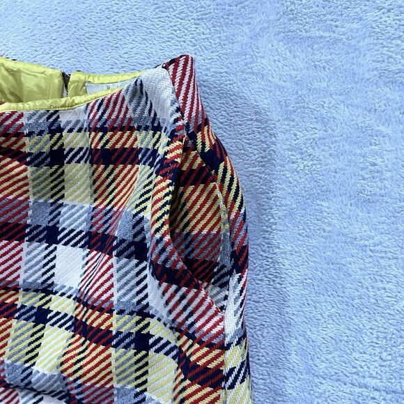 Vintage Boden Skirt Women's 6 Tweed Plaid Pencil Mini Wool Pockets Boho - Picture 5 of 8